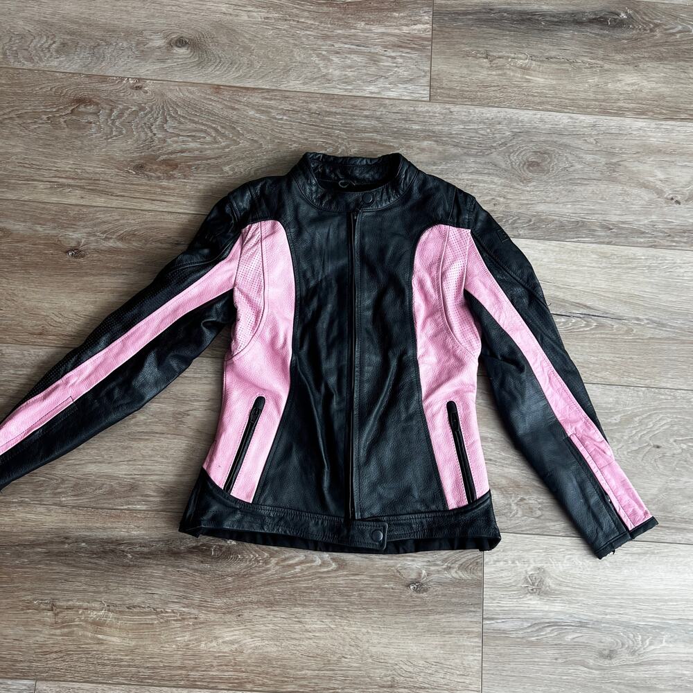 BILT Women's Halle Leather Jacket Size 4 In Black/Pink